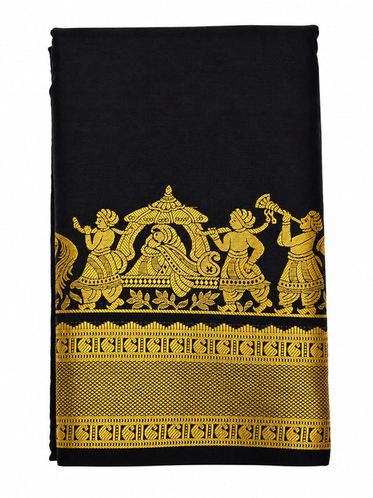 Kanchipuram silk saree (Dark Brown color)