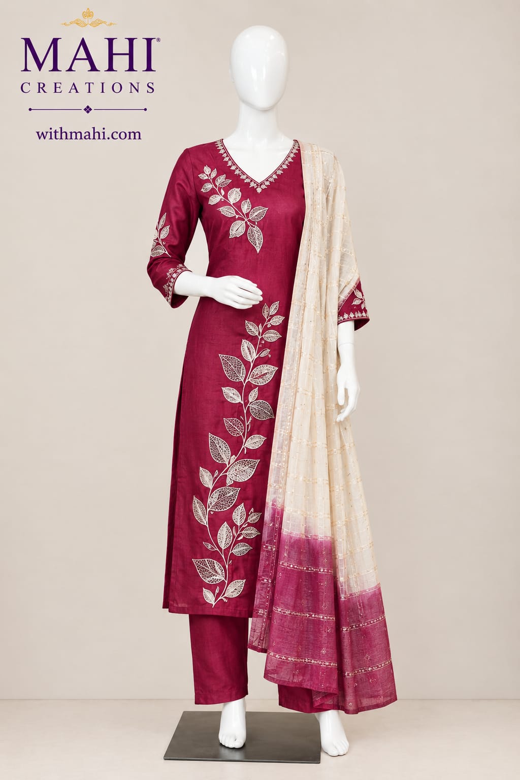 Roman fabric ballon sleeves three piece set