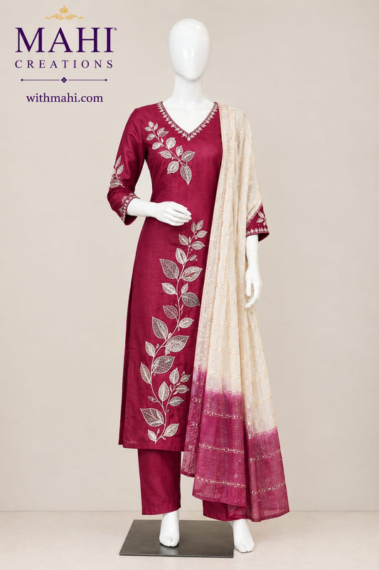 Roman fabric ballon sleeves three piece set